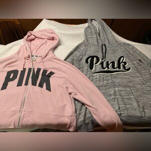 PINK hoodies set of 2 size large